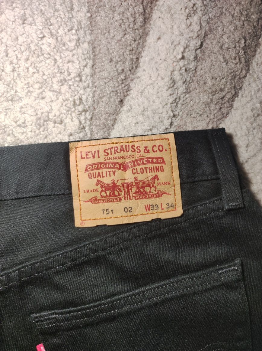 Levis 751 джинсы, Levi's 751, джинсы прямые широкие W 33 L 34