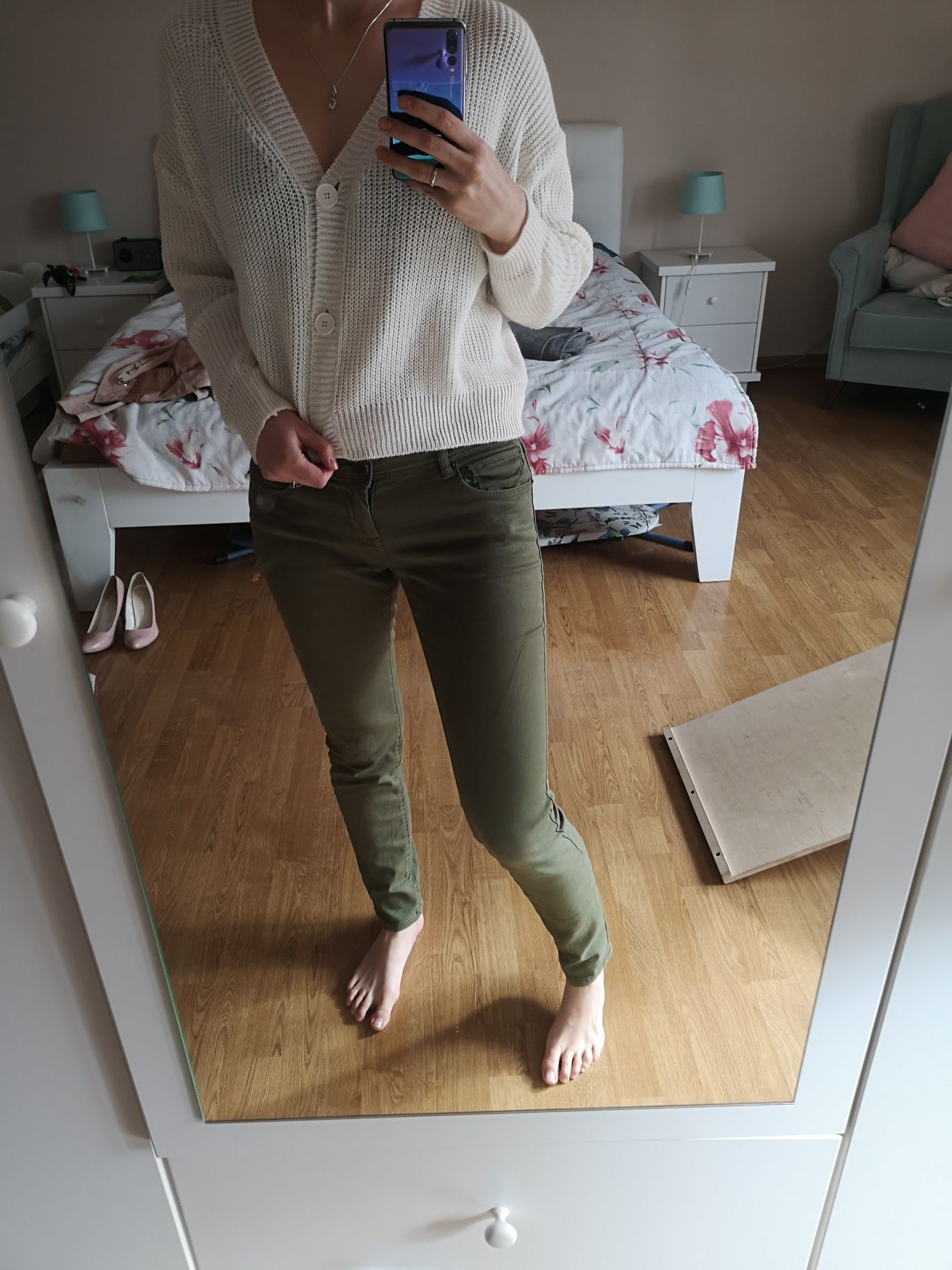 Spodnie jeans khaki rozmiar M