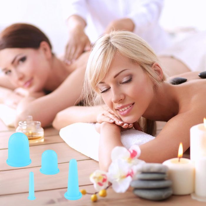 Bańki Chińskie Gumowe Próżniowe Silikonowe Do Masażu Twarzy Szyi