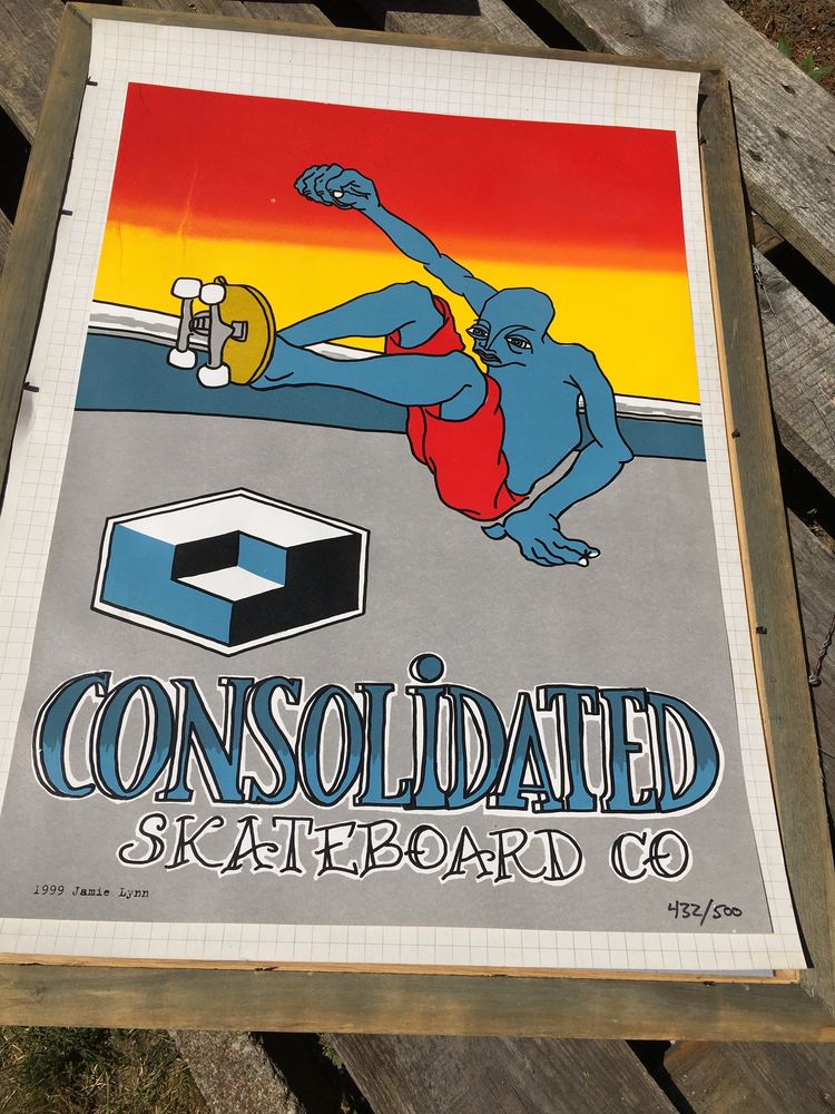 Sprzedam plakat consolidated skateboard 1999 Jamie Lynn