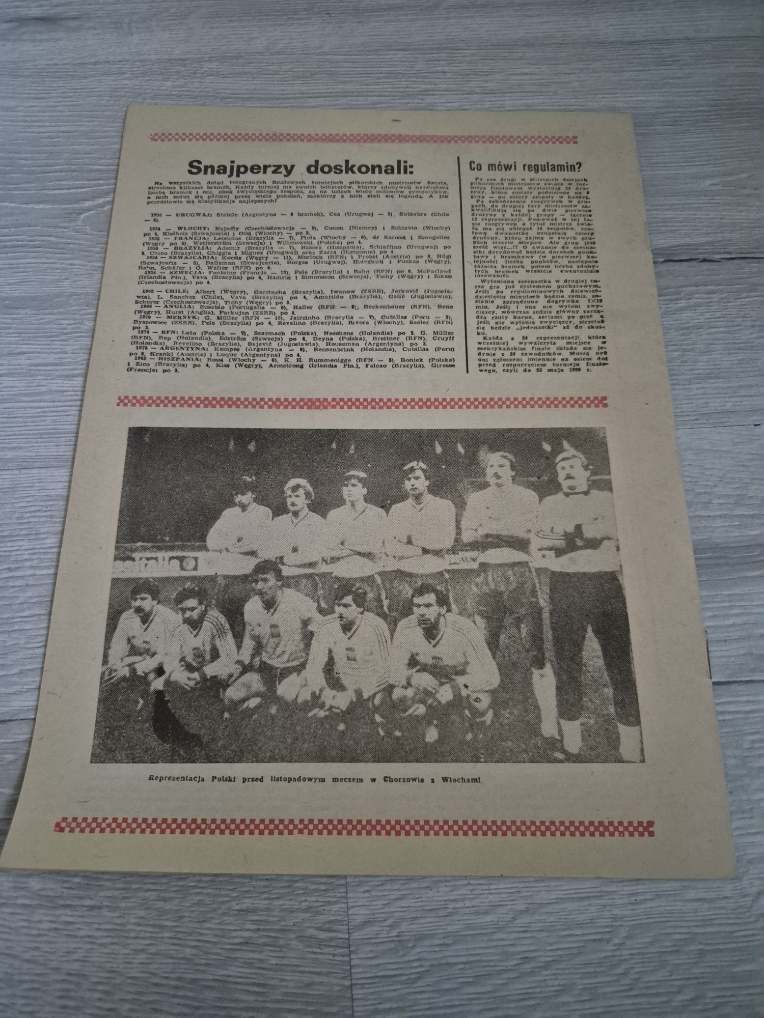 Mundial z gazetą Gazeta Pomorska 1986