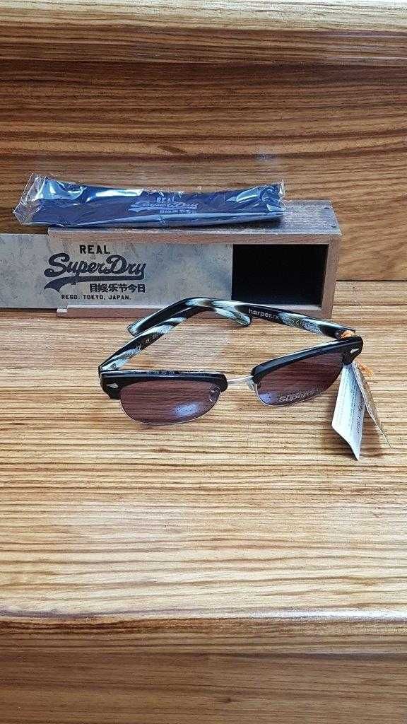 Nowe oryginalne okulary przeciwsłoneczne Superdry  harper 104#62