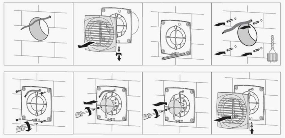 Вентилятор осьовий ВЕНТС 100 ЛД Чорний Графіт Дизайн на підшипниках
