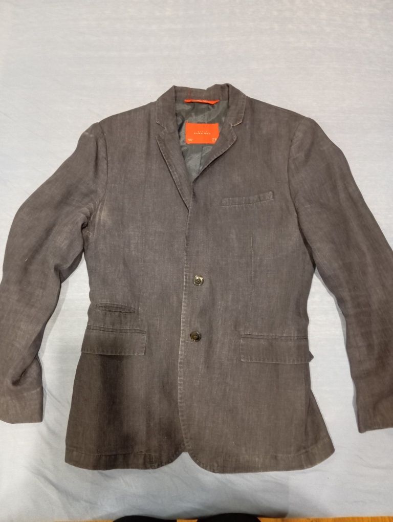 Lniana marynarka męska Zara Men r.48.   C.T.