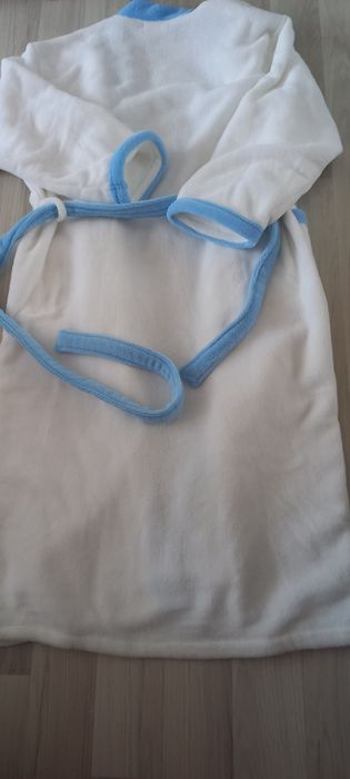 Szlafrok damskie kolor biało niebieski