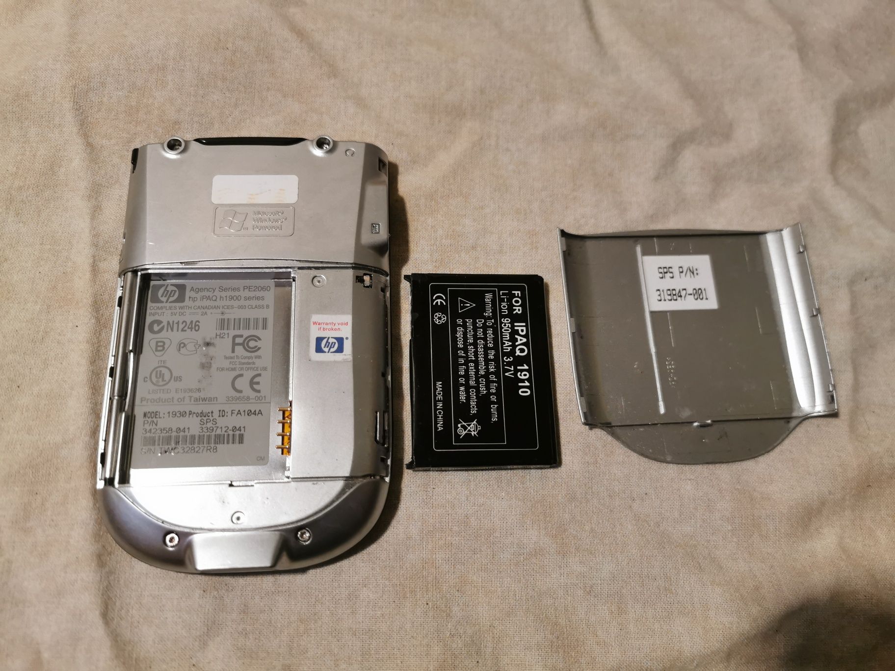 Pocket PC HP PE2060 iPAQ h1900 series