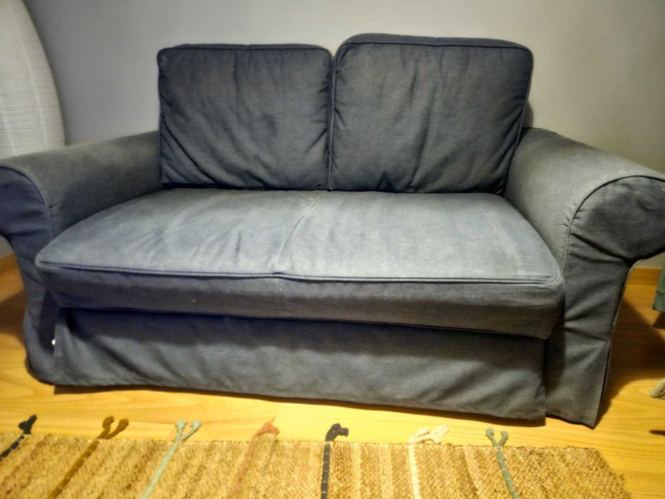Sofá-Cama azul Escuro 2 Lugares