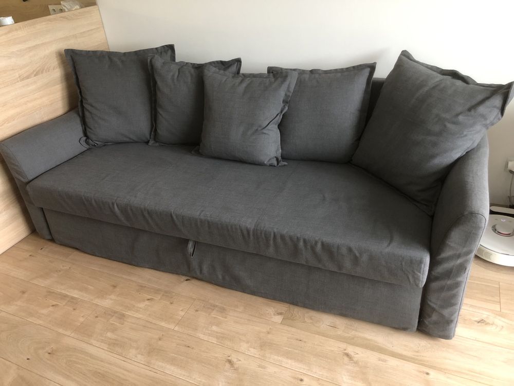 Sofa Holmsund IKEA, ciemnoszary, 3 osobowa, rozkładana