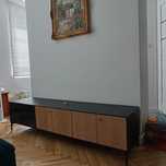 Ikea Boastad szafka pod telewizor+ witryna.