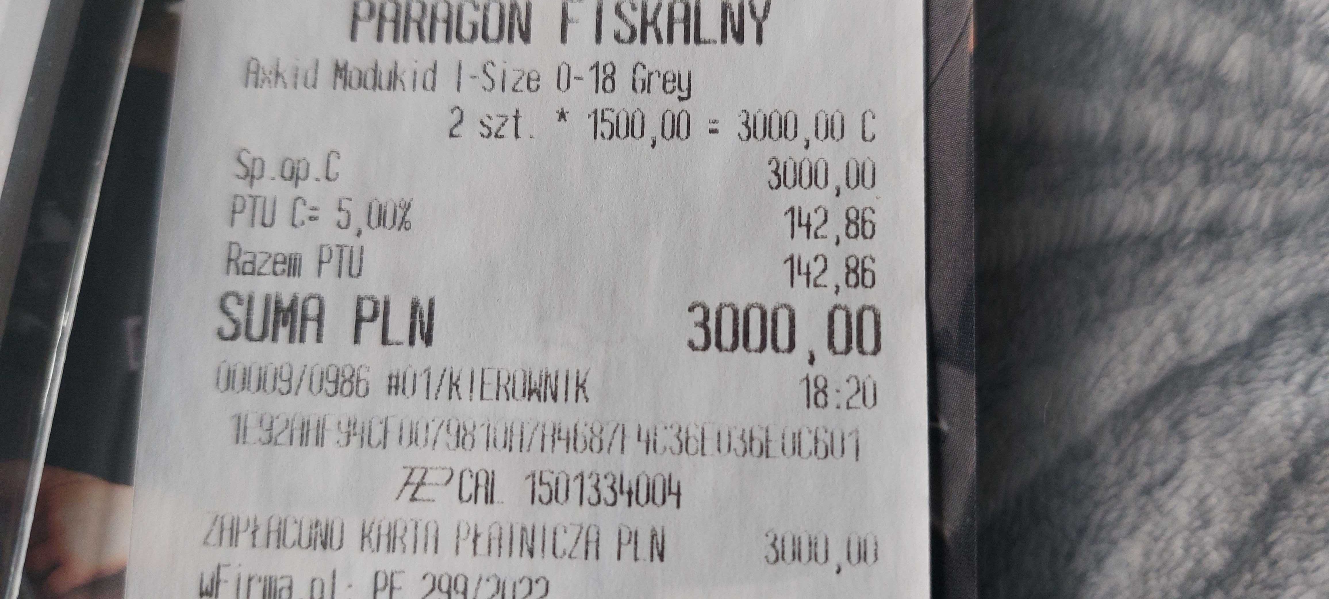 Fotelik samochodowy z bazą Isofix dla dziecka od 61 do 105 cm wzrostu