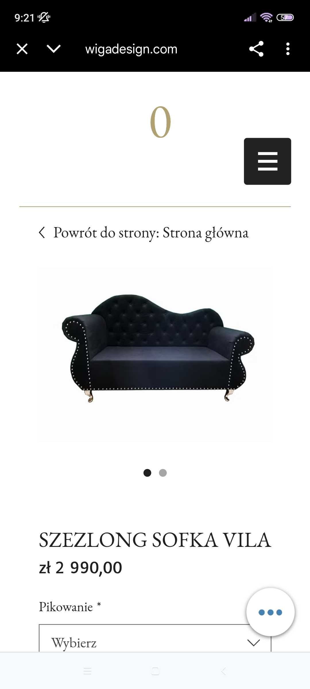 Mini sofka Glamour dla dziecka