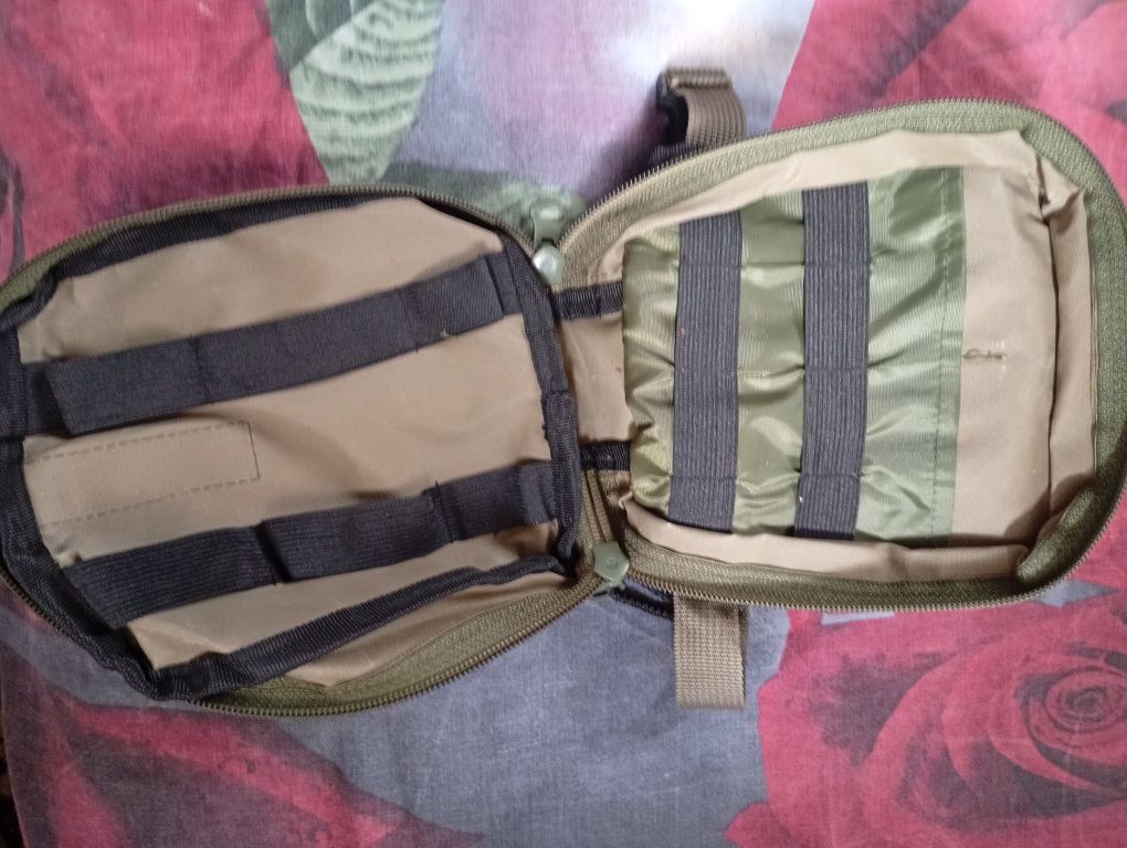 Сумка на стегно тактична військова під аптечку ,  койот
