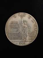 Монета сувенир памятный жетон 1 доллар 1906 Ellis island