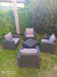 Meble ogrodowe - 4 fotele plus stolik