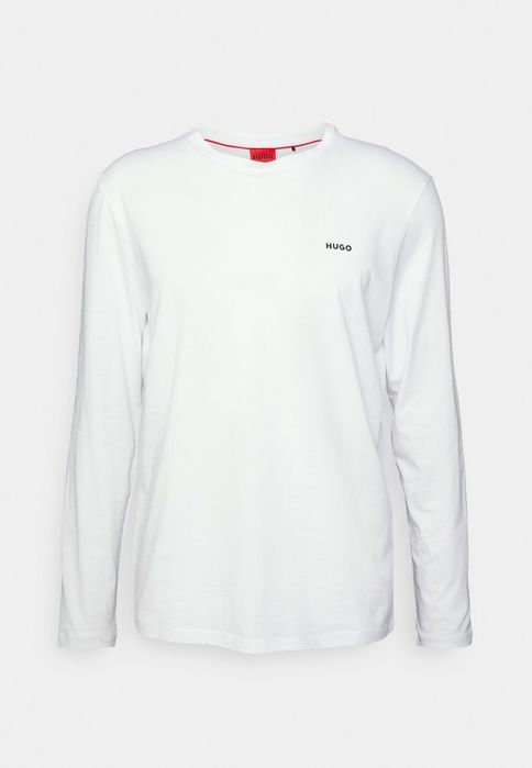 Koszulka z długim rękawem biała z logo Hugo S