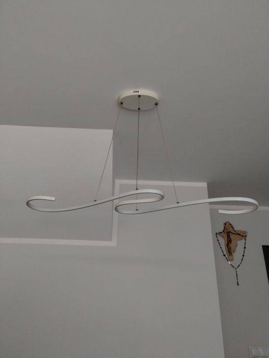 Lampa LED modern nad stół aluminium żyrandol