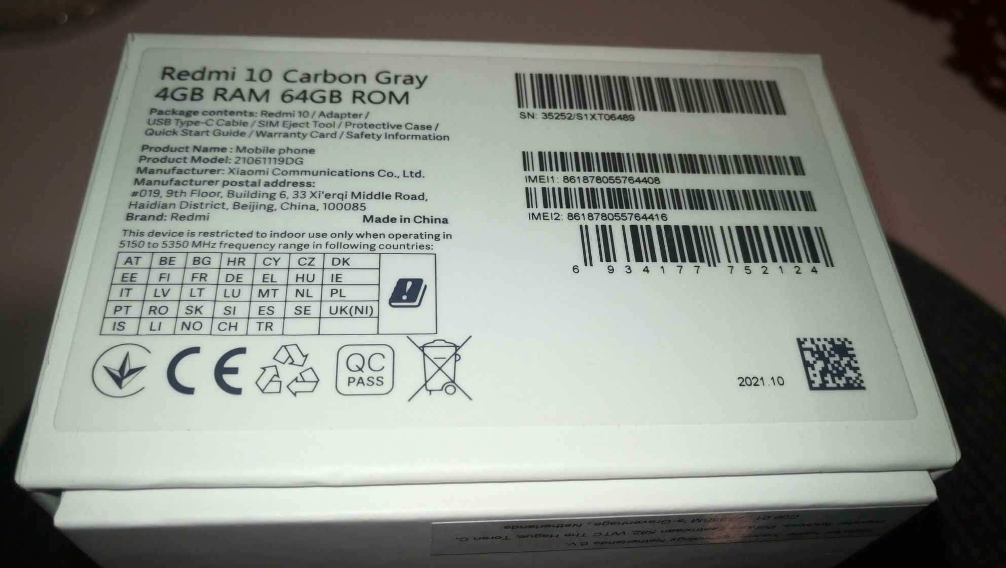 Smartfon Redmi 10 Carbon Gray