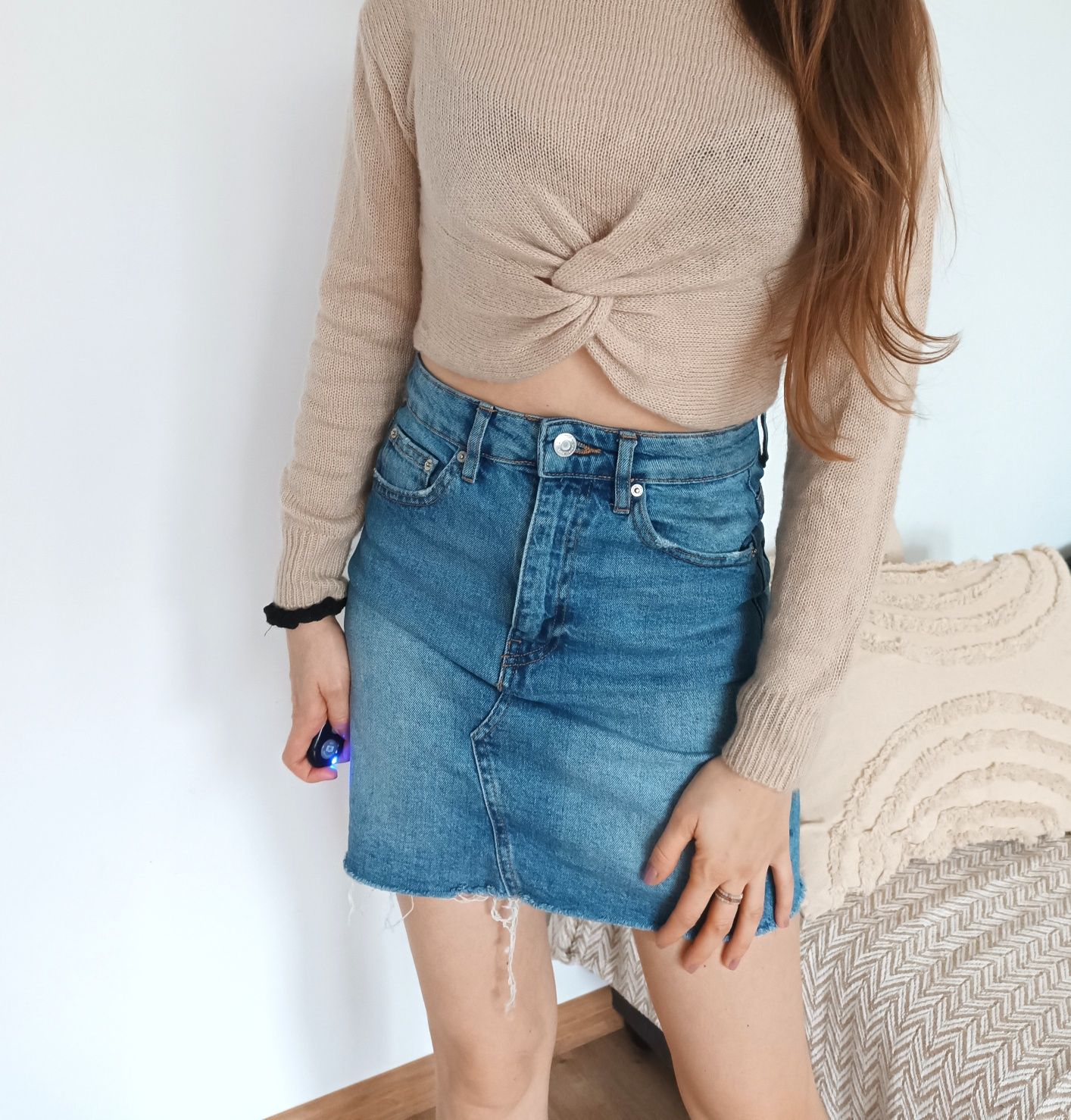 Jeansowa spódnica mini gina tricot xs 34