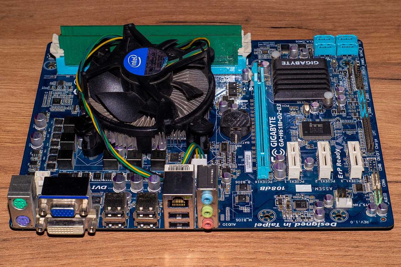 ‼️Комплект Gigabyte GA-H61M-D2-B3/Core i3 2100 3.1 GHz/8 Gb DDR3 1600