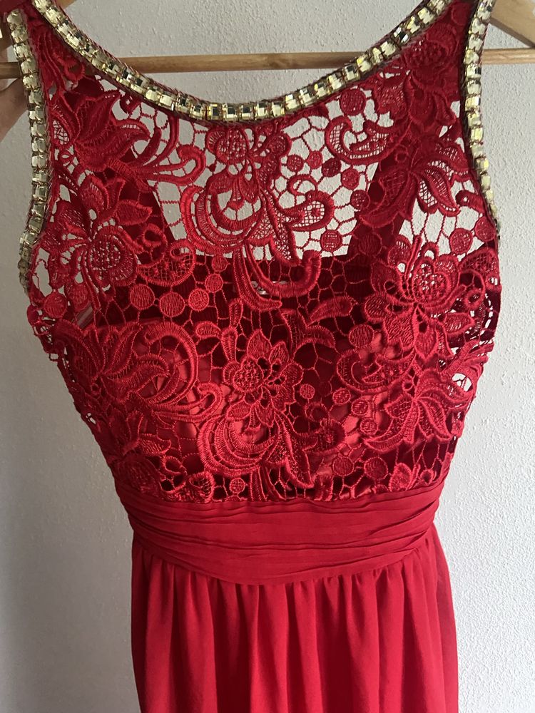 Sukienka długa czerwona eva&lola