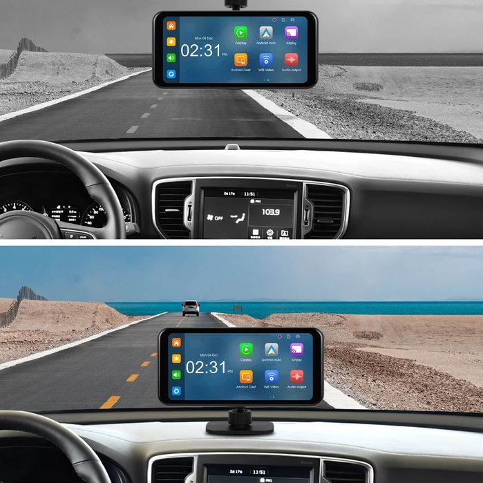 Rádio Portátil 6,25 polegadas Câmara frontal 4K Carplay Android Auto