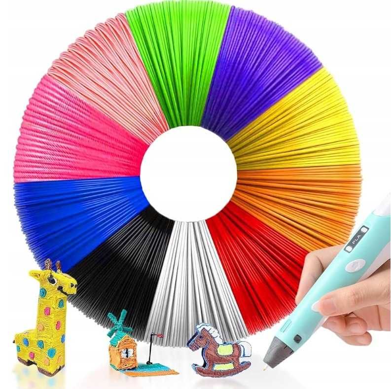 Wkłady do długopisu 3D, 100m PLA filament 3D pen, 20 kolorów