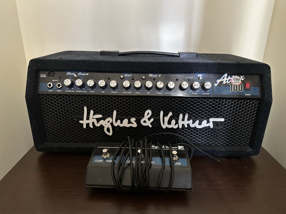 Hughes&Kettner Attax100 Head Blue Carpet + footswitch