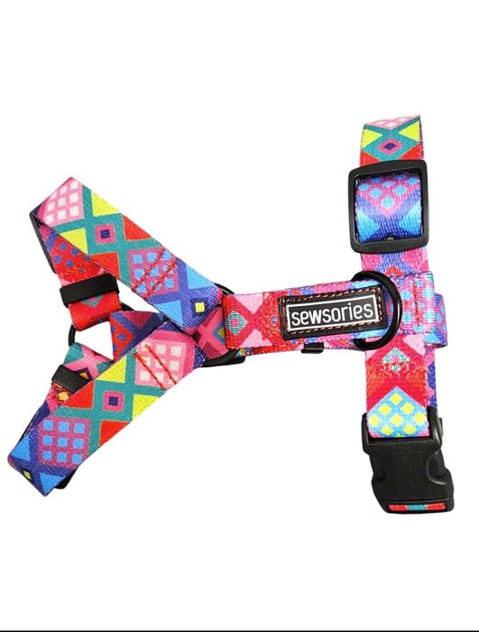 Szelki dla psa typu guard SEWSORIES RÓŻOWE PERU rozmiar XS