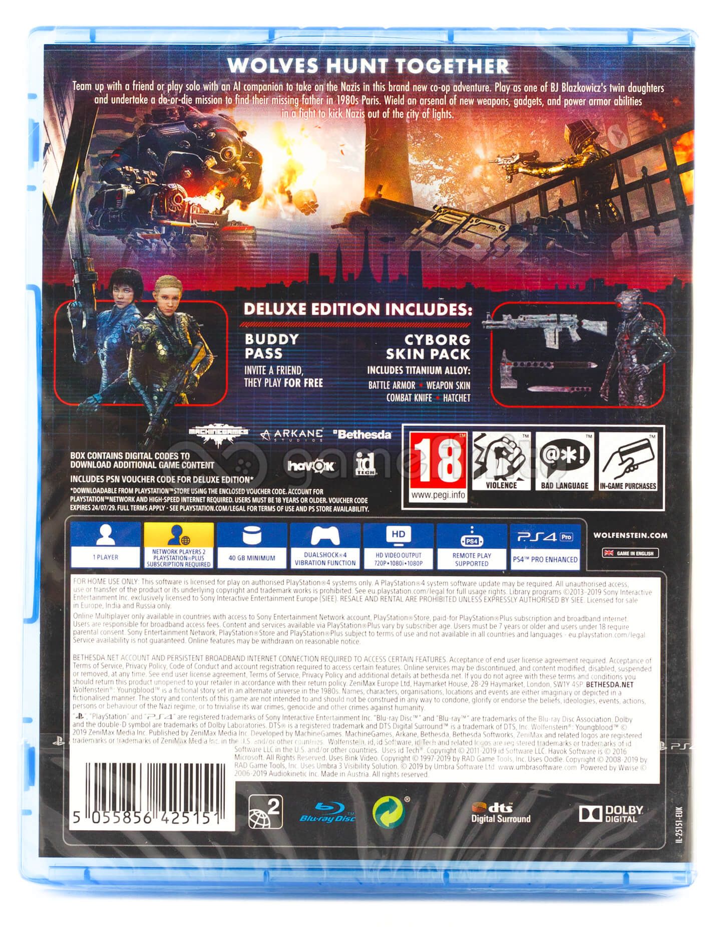 Wolfenstein Youngblood Deluxe Edition PL/ENG (PS4) Gra nowa w folii