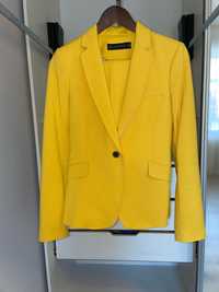 Жовтий брючний костюм Zara, брюки, піджак, жакет, блейзер