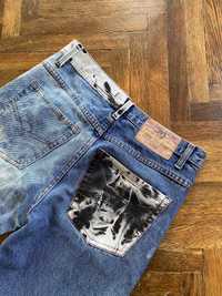 штани кастом designer opium jeans, реп y2k x diesel