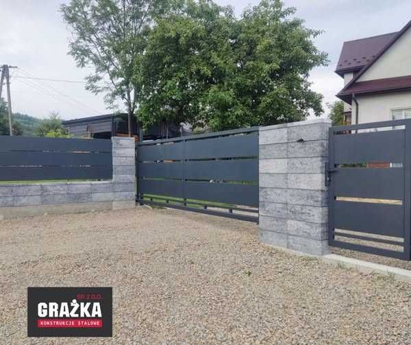 Brama panel z blachy oc+Kolor 4mx1,42m Producent