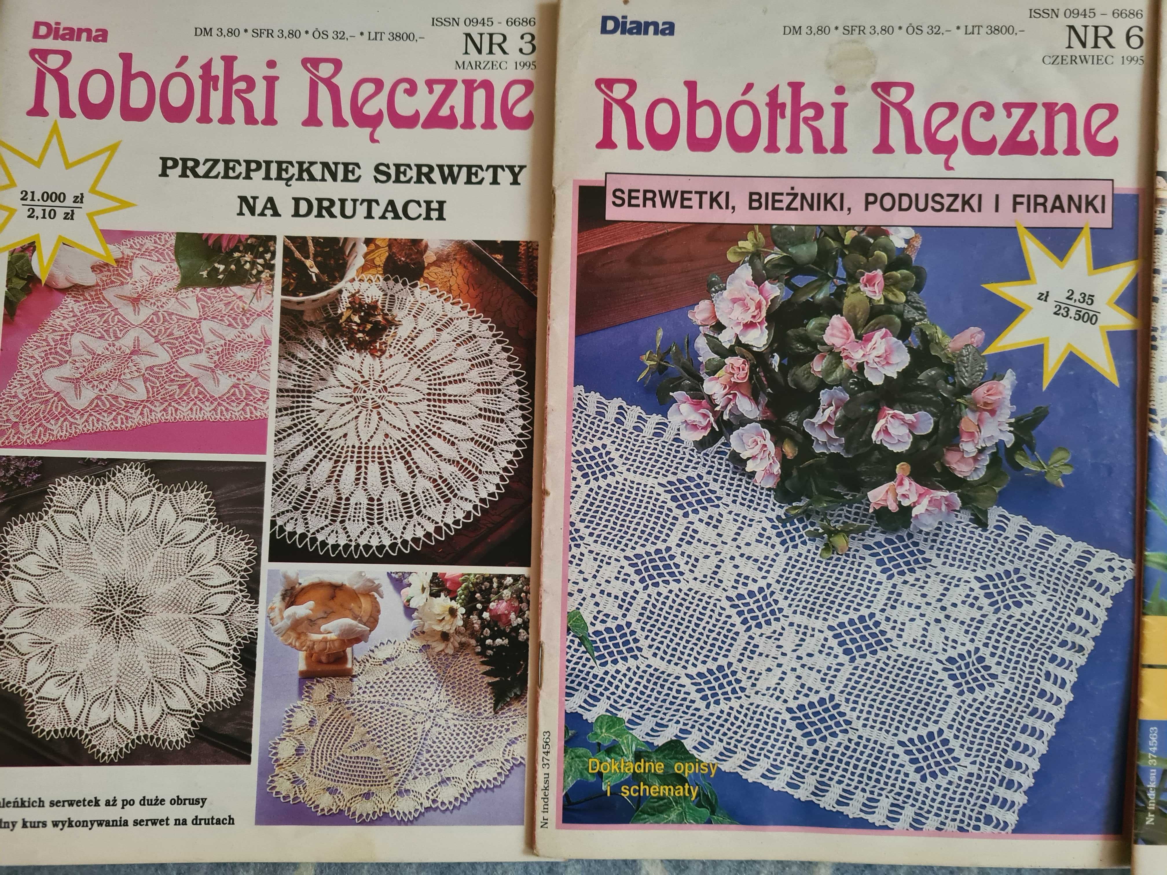 Zestaw 8. broszurek Diana z robótkami ręcznymi.