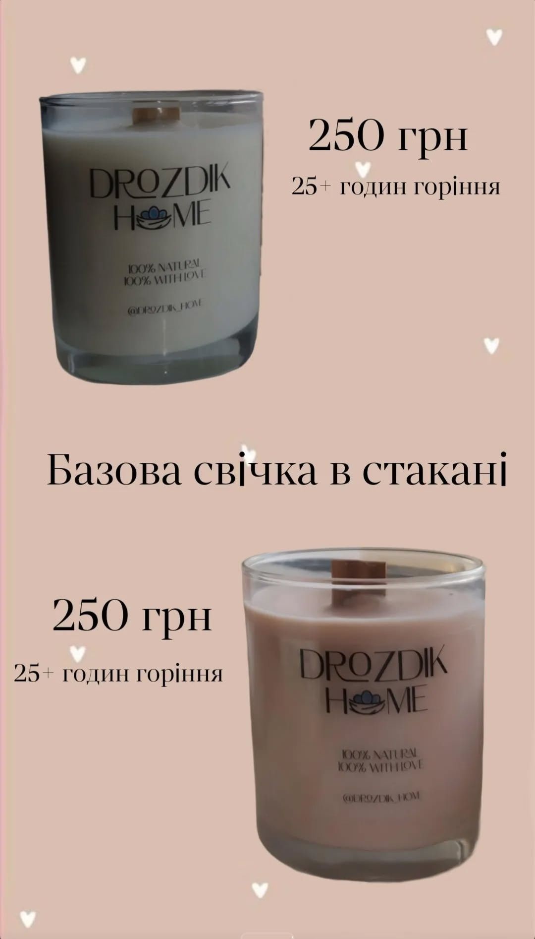 Свічки ручної роботи — ароматні, стильні та довго горять
