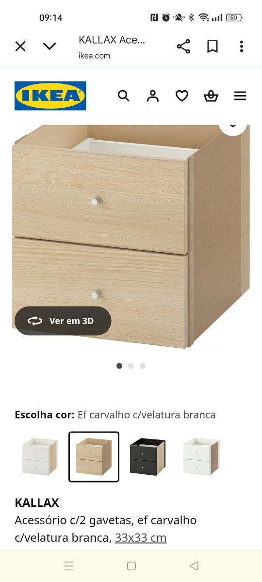 Estante Kallax com acessórios (gavetas e portas)