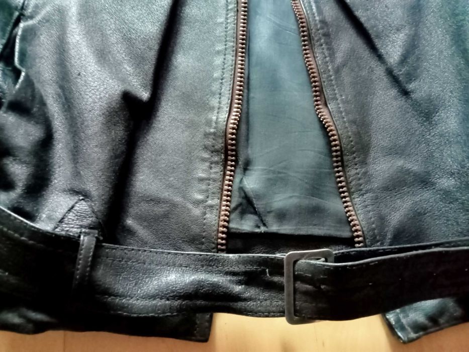 kurtka skórzana z PRL kurtka Moro - zimowa i torba raportówka skóra
