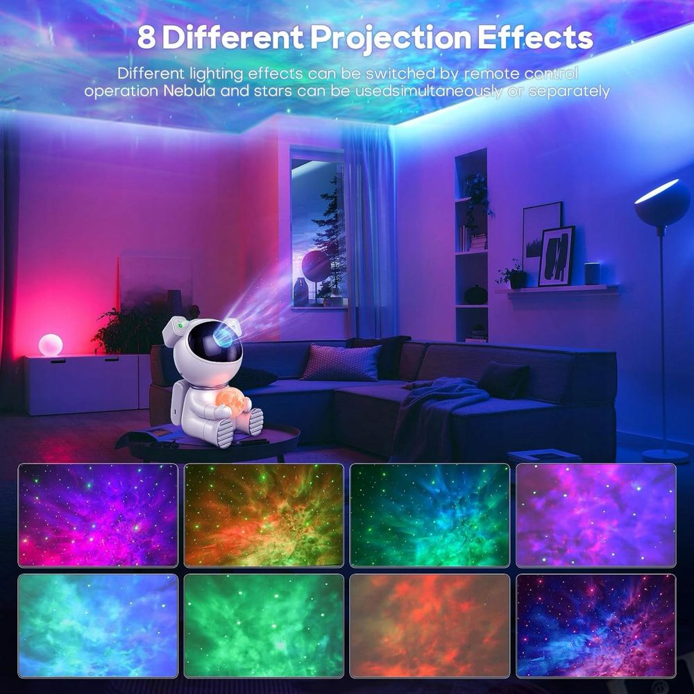 lampka PROJEKTOR gwiazd KOSMOSU ASTRONAUTA projektorled