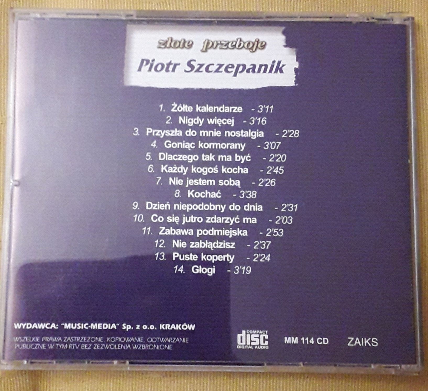 Piotr Szczepanik - Złote przeboje - płyta CD