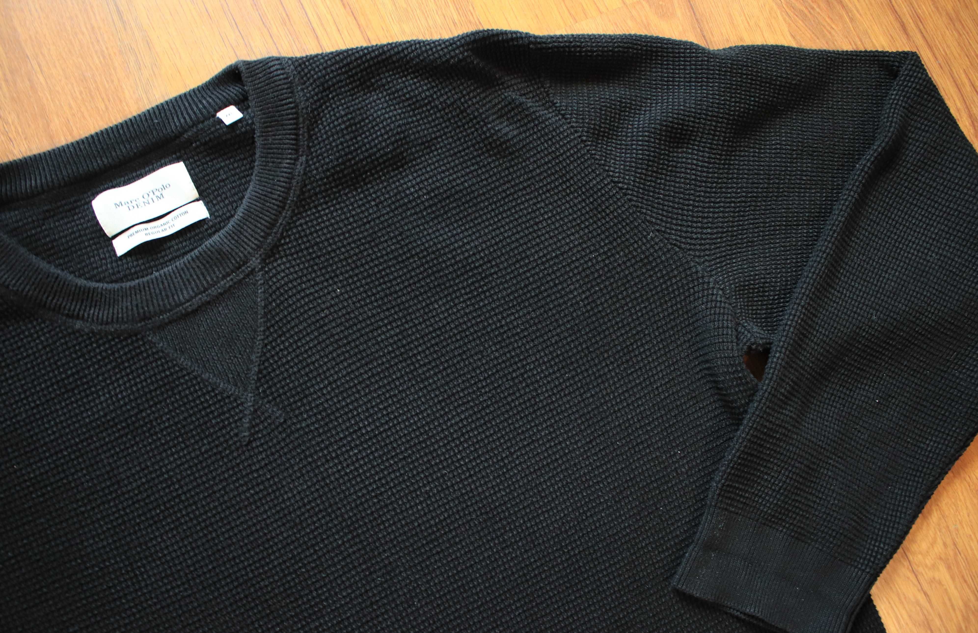 Sweter Marc O'Polo czarny r. XXL męski bawełniany dł. rękaw elegancki