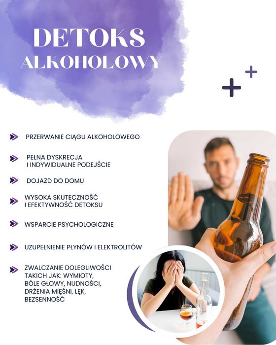 Detoks alkoholowy, odtrucie, kroplówka na kaca, skuteczność DOJAZD