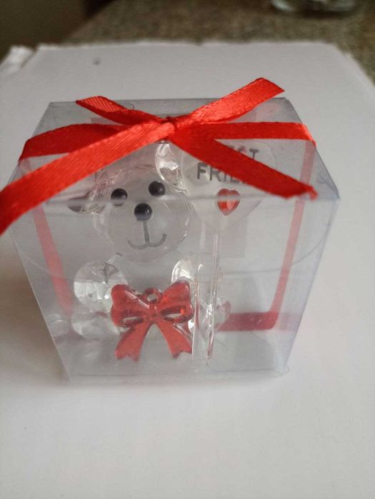 Подарок медвежёнок стеклянный фигурка под хрусталь