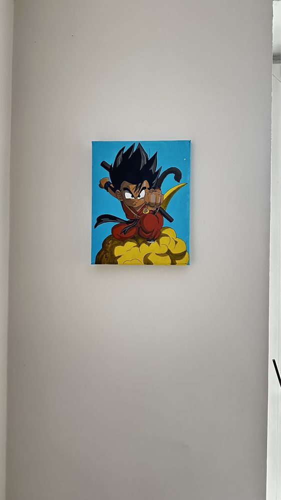 Ręcznie malowany obrazek Goku