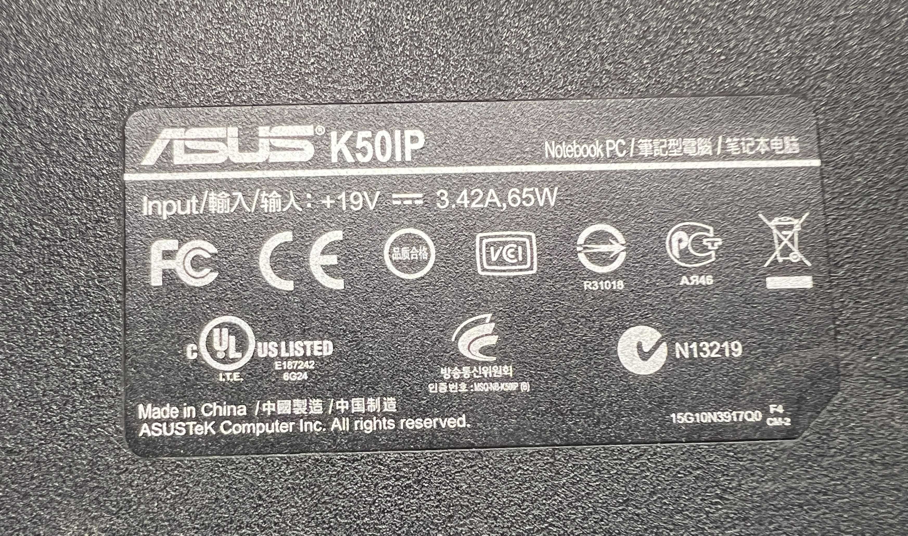 Asus K50IP разборка