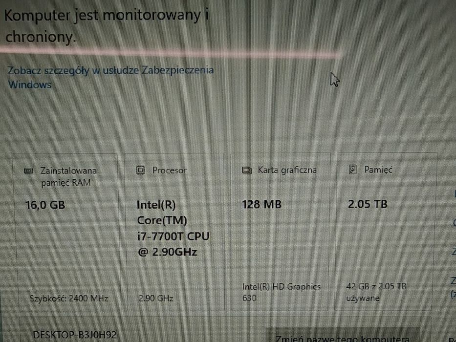 Komputer HP AiO i7 16GB Ram 256SSD + 2TB HDD