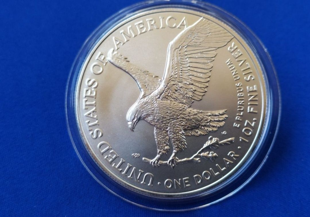 Срібна монета 1 oz Американський орел 1 долар 2023 США  Тип 2