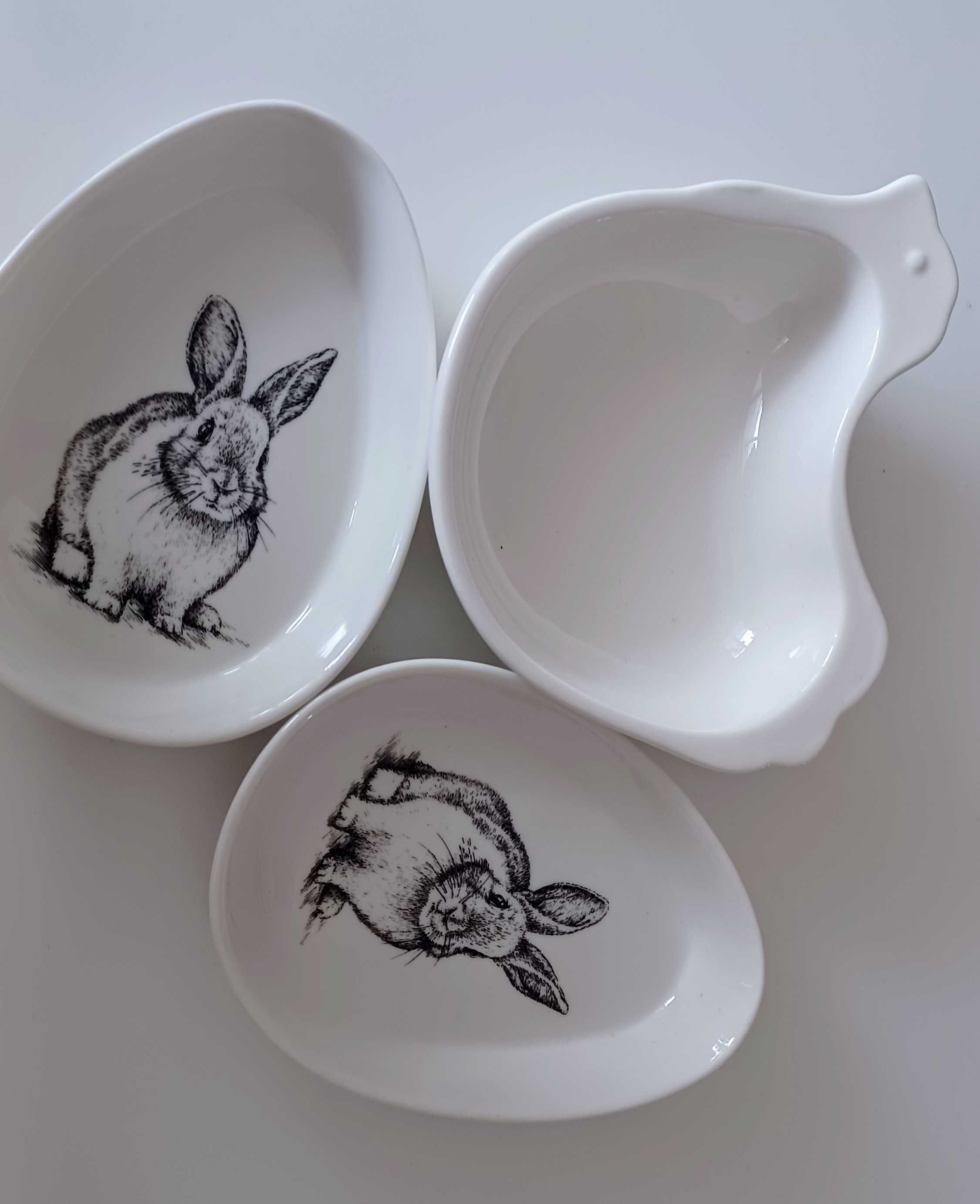 Miseczki porcelanowe zajączek