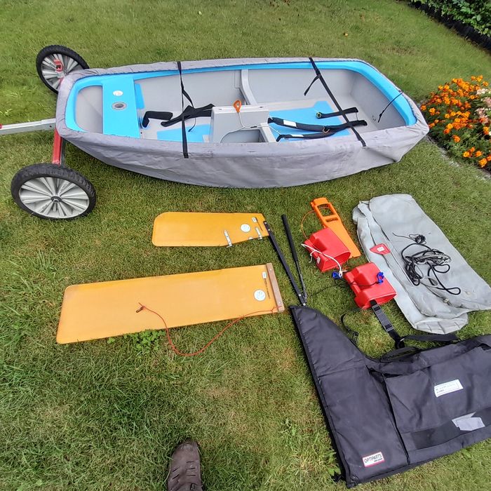 Żaglówka regatowa klasy optymist, komplet