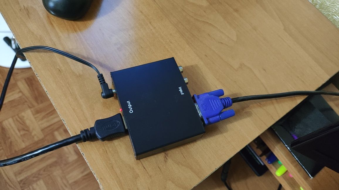 Конвертер ATCOM перехідник з VGA + 2 RCA to HDMI CONVERTER