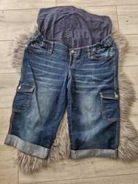 Krótkie spodenki jeansowe ciążowe szorty jeansy XL 42