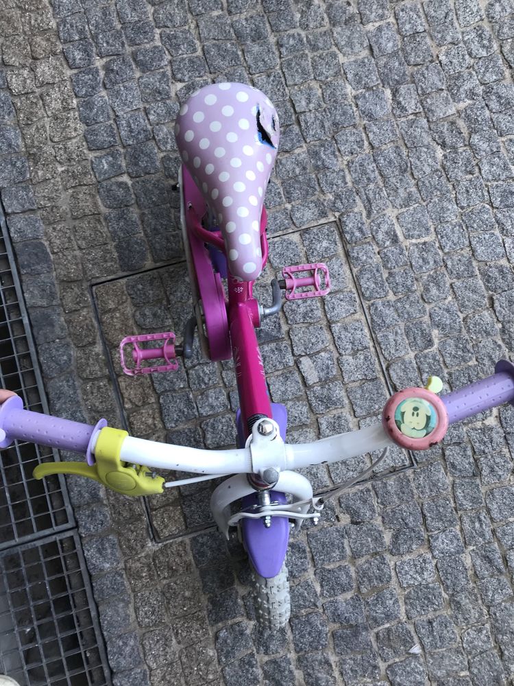 Bicicleta menina da minnie mouse